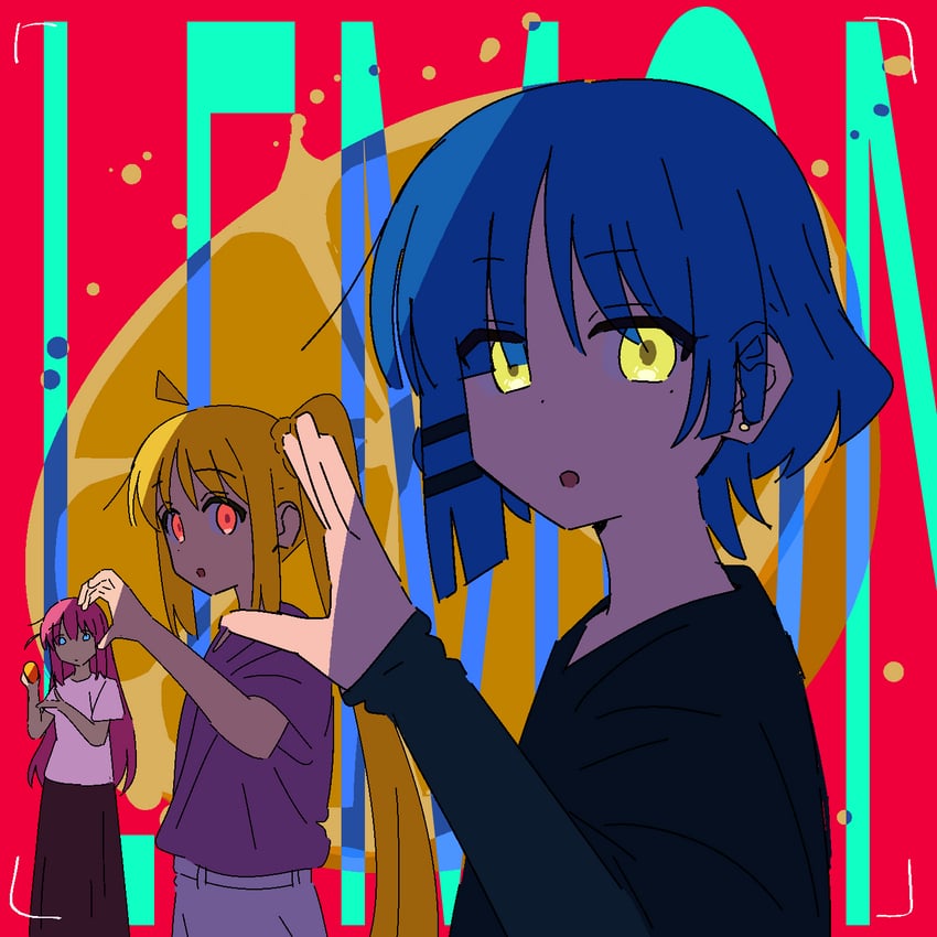 gotoh hitori, ijichi nijika, and yamada ryo (bocchi the rock!) drawn by kerorira