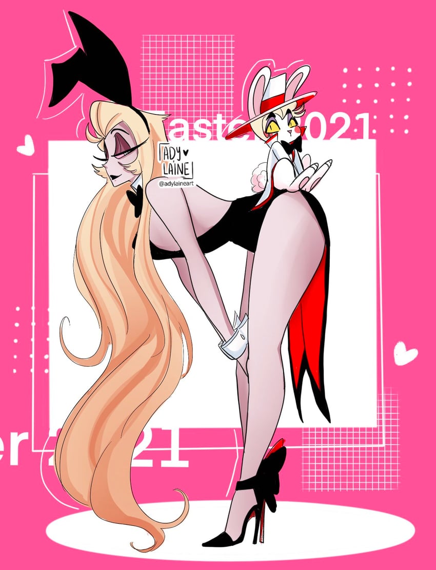 lucifer morningstar and lilith (hazbin hotel) drawn by adylaineart