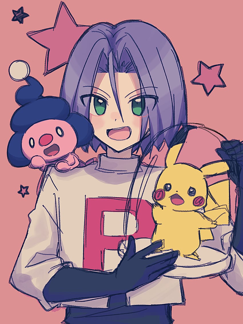 pikachu, james, and mime jr. (pokemon) drawn by yuzutan_(zvhc3728)