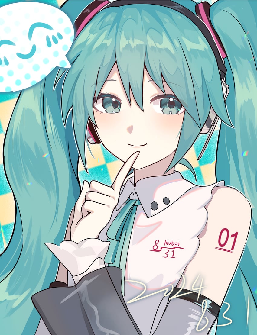 hatsune miku (vocaloid and 1 more) drawn by alinalykiwi