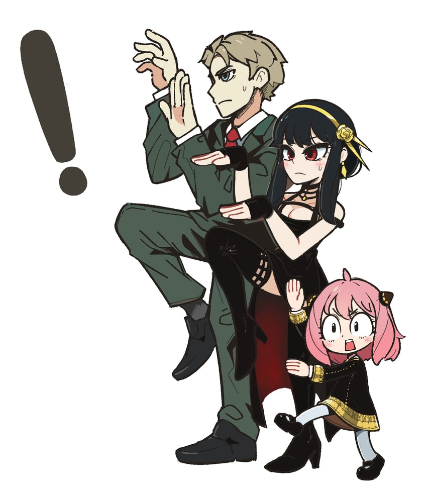 yor briar, anya, and twilight (spy x family and 1 more) drawn by kim_crab