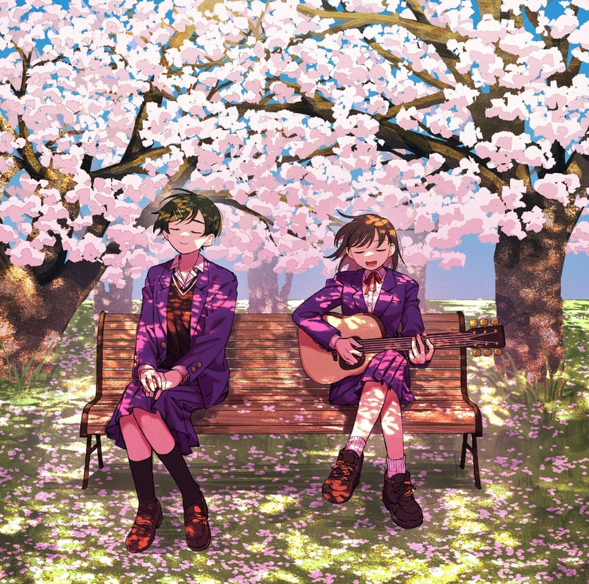 hatono chihiro and kouyama rin (futsuu no keion-bu) drawn by rra_(yj)