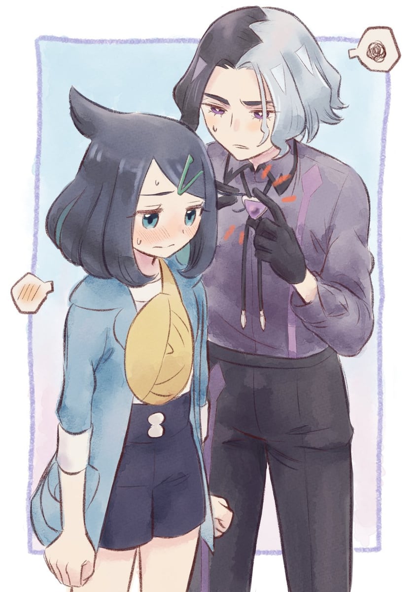 liko and amethio (pokemon and 1 more) drawn by oka_3776