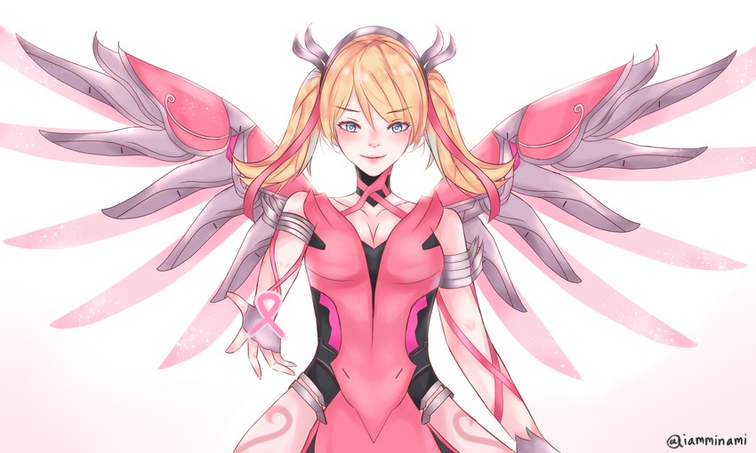mercy and pink mercy (overwatch and 1 more) drawn by iamminami