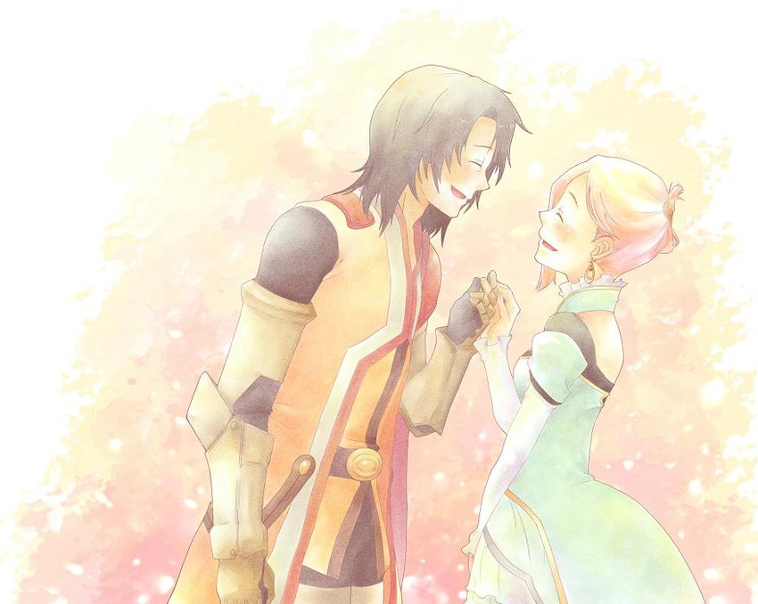 estellise sidos heurassein and schwann oltorain (tales of and 1 more) drawn by yamomo_(micyoko)