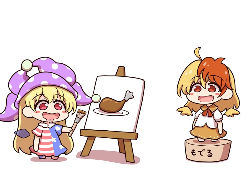 clownpiece and niwatari kutaka (touhou) drawn by shitacemayo