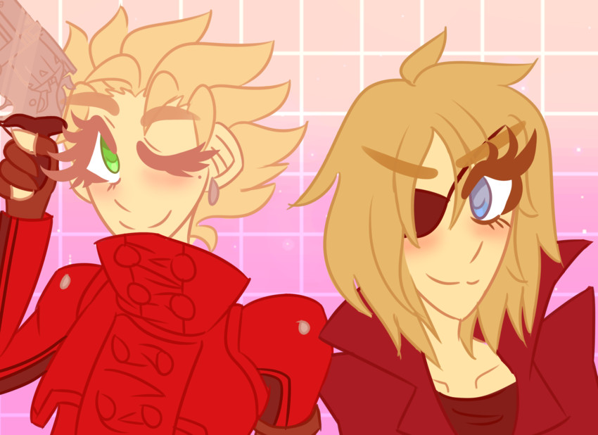 vash the stampede and k.k. (trigun and 1 more) drawn by dead_(leah)