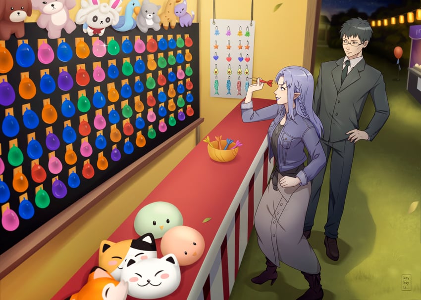fou, medea, and kuzuki souichirou (fate and 2 more) drawn by kayksyla
