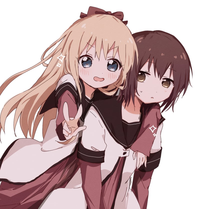 toshinou kyouko and funami yui (yuruyuri) drawn by migimiya_yoru