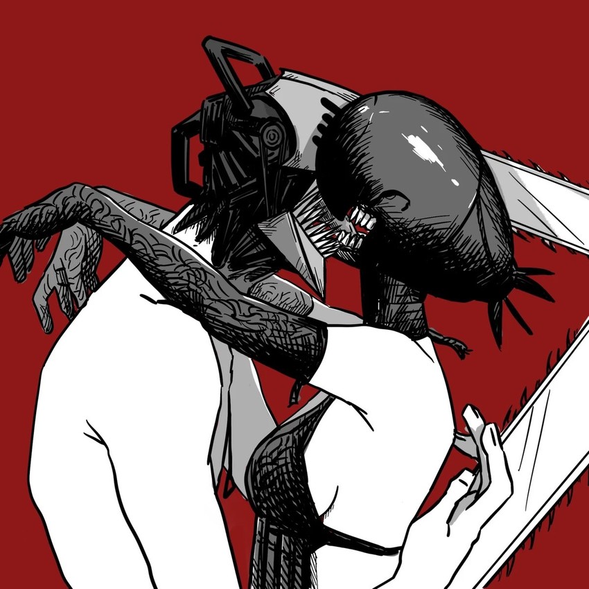 denji, reze, and bomb devil (chainsaw man) drawn by heureoreo