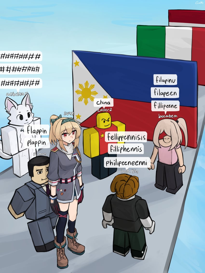sv-98, player character, g-man, and boykisser (original and 3 more) drawn by gamryous