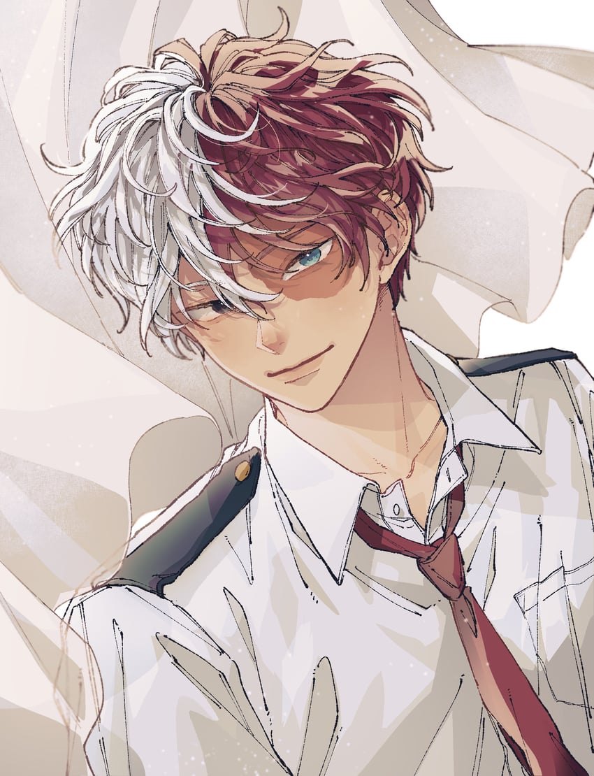 todoroki shoto (boku no hero academia) drawn by kome_uo