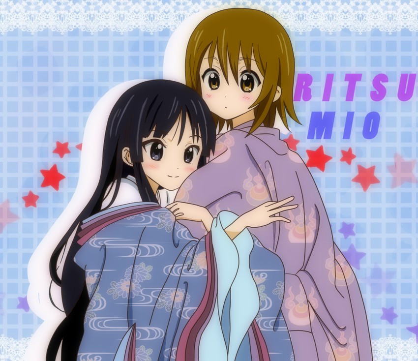 akiyama mio and tainaka ritsu (k-on!) drawn by ryoutan