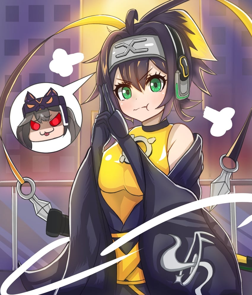 i:p masquerena and s-force rappa chiyomaru (yu-gi-oh!) drawn by jay_b_098