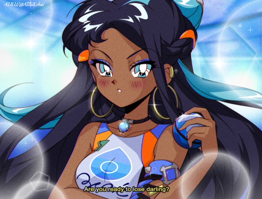nessa (pokemon and 1 more) drawn by alilu-chan