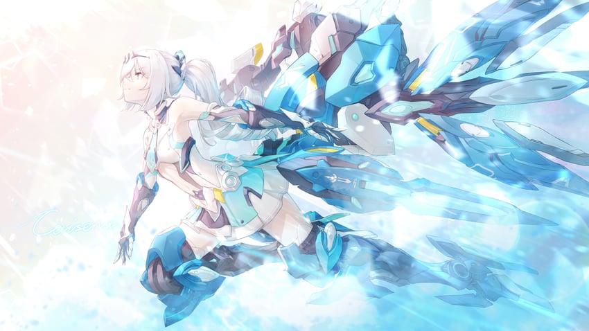 bronya zaychik and project bunny (honkai and 1 more) drawn by caisena
