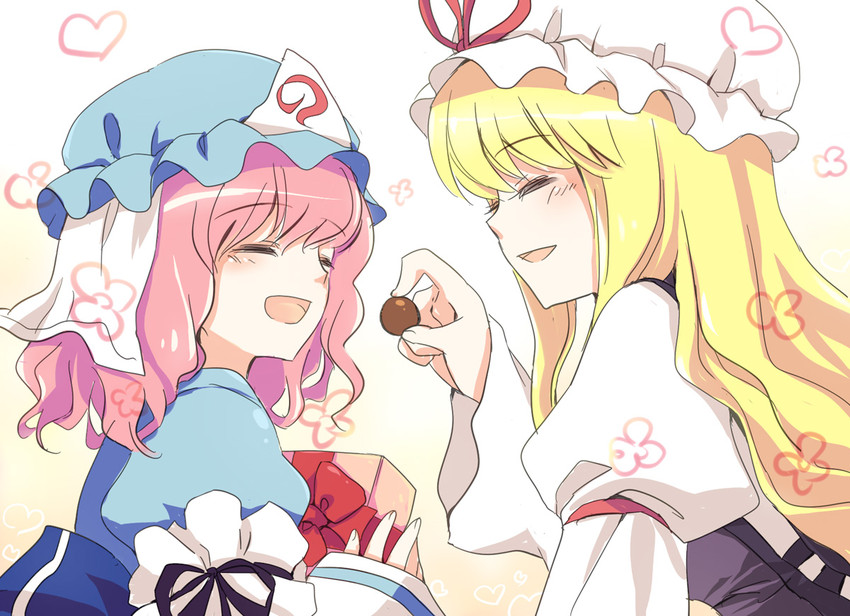 yakumo yukari and saigyouji yuyuko (touhou) drawn by lilith_(lilithchan)
