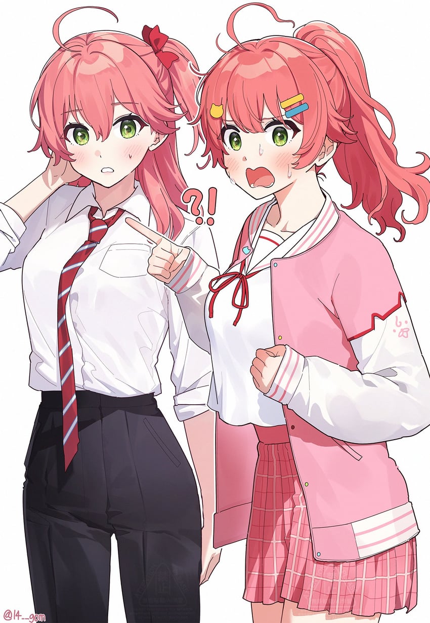 sakura miko (hololive and 1 more) drawn by 14_(vision5032)