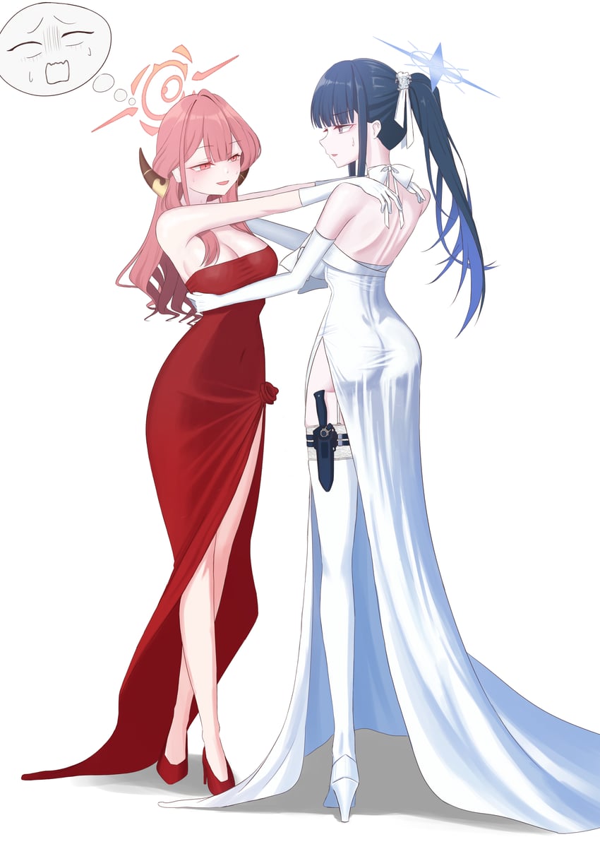 aru and saori (blue archive) drawn by yoonge_a