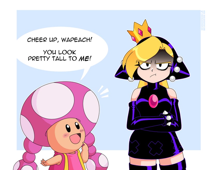 warupeach and toadette (mario and 2 more) drawn by nico-neko