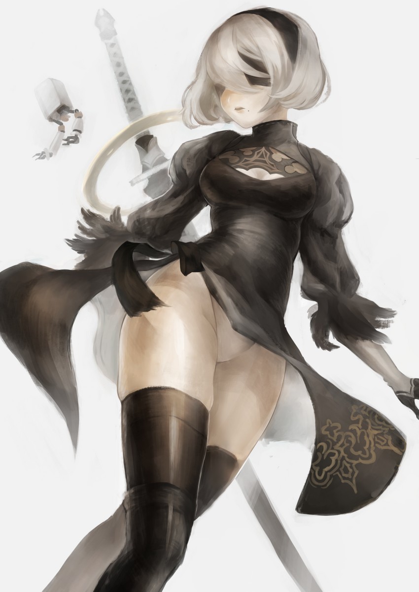 2b and pod (nier and 1 more) drawn by ito_(silva)