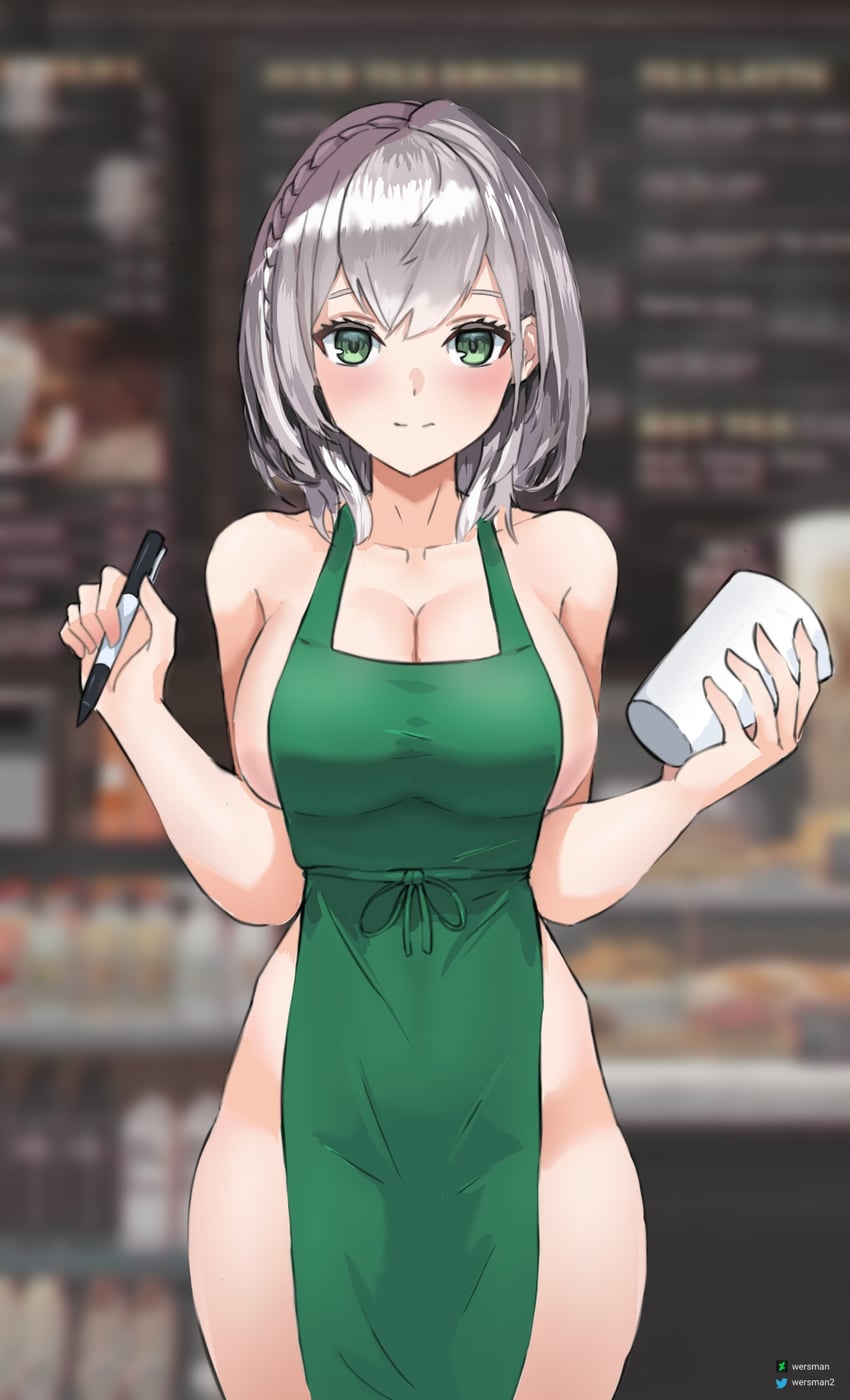 shirogane noel (hololive and 1 more) drawn by wersman