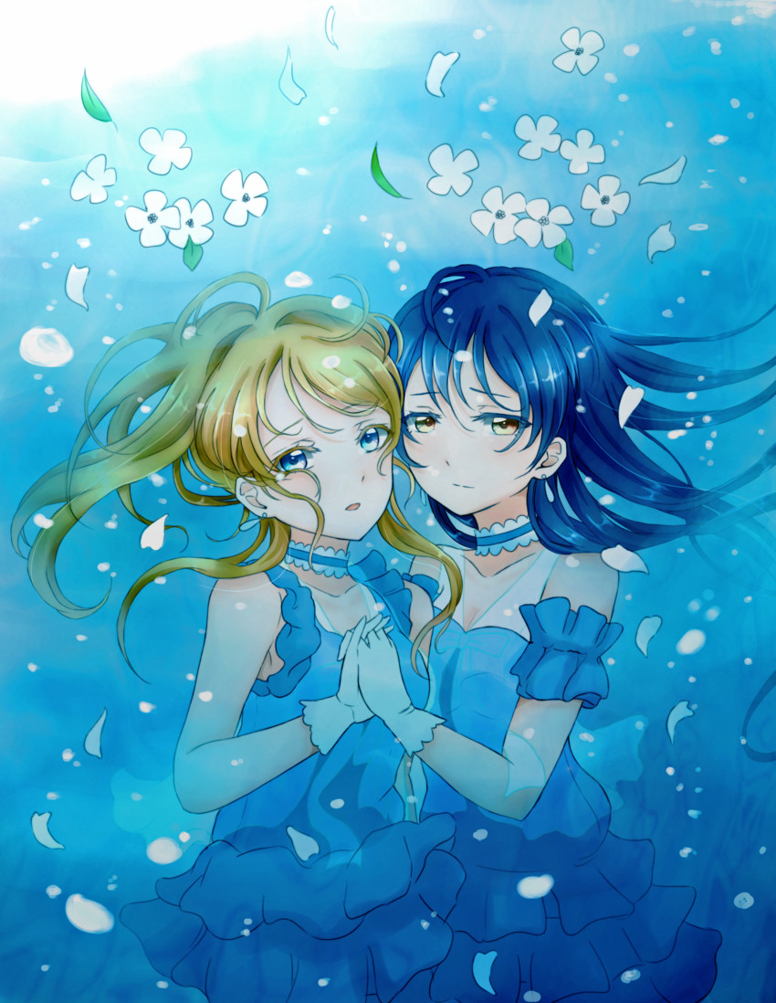 sonoda umi and ayase eli (love live! and 1 more) drawn by suito