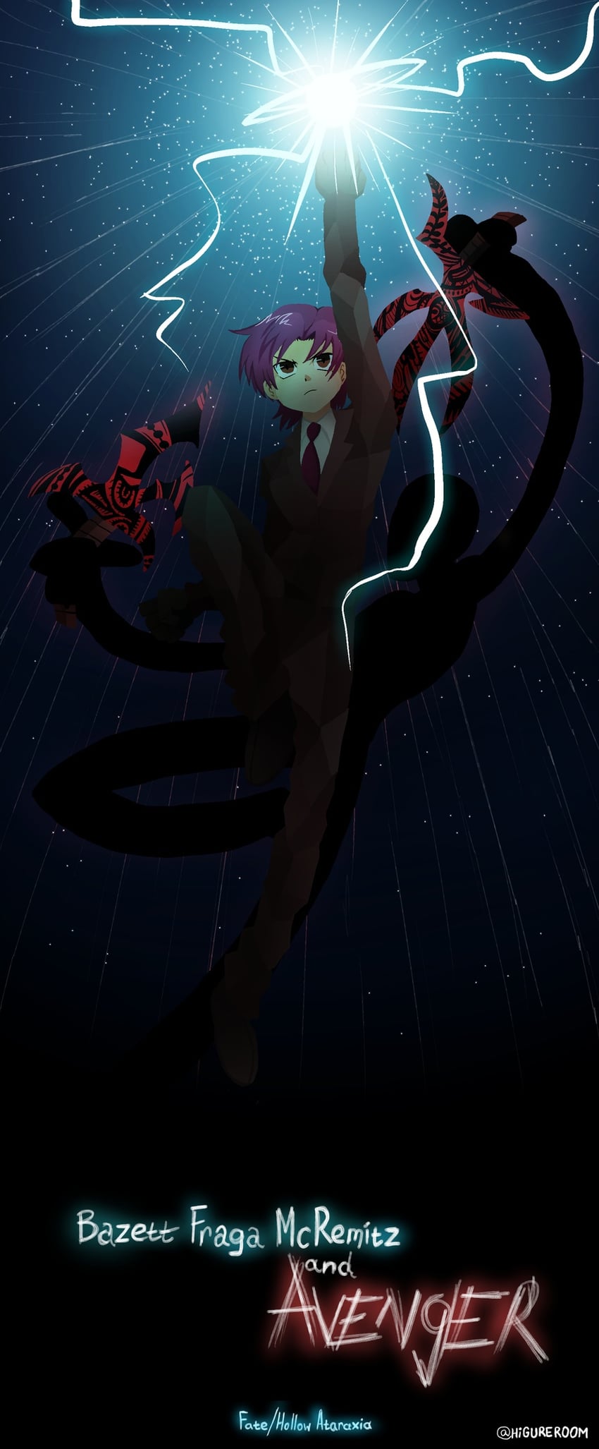 bazett fraga mcremitz and angra mainyu (original and 2 more) drawn by higureroom