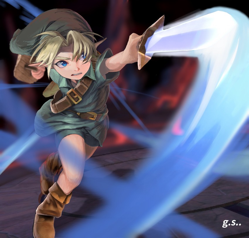 link and young link (the legend of zelda and 1 more) drawn by shotacon_man