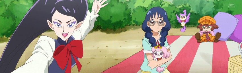puff, nanase yui, aroma, miss siamour, and kuroro (precure and 1 more)