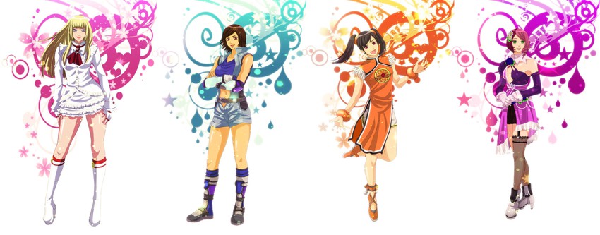 kazama asuka, lili, ling xiaoyu, and alisa boskonovich (tekken) drawn by popon_ta