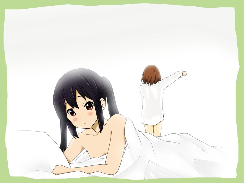 nakano azusa and hirasawa yui (k-on!) drawn by giritaso