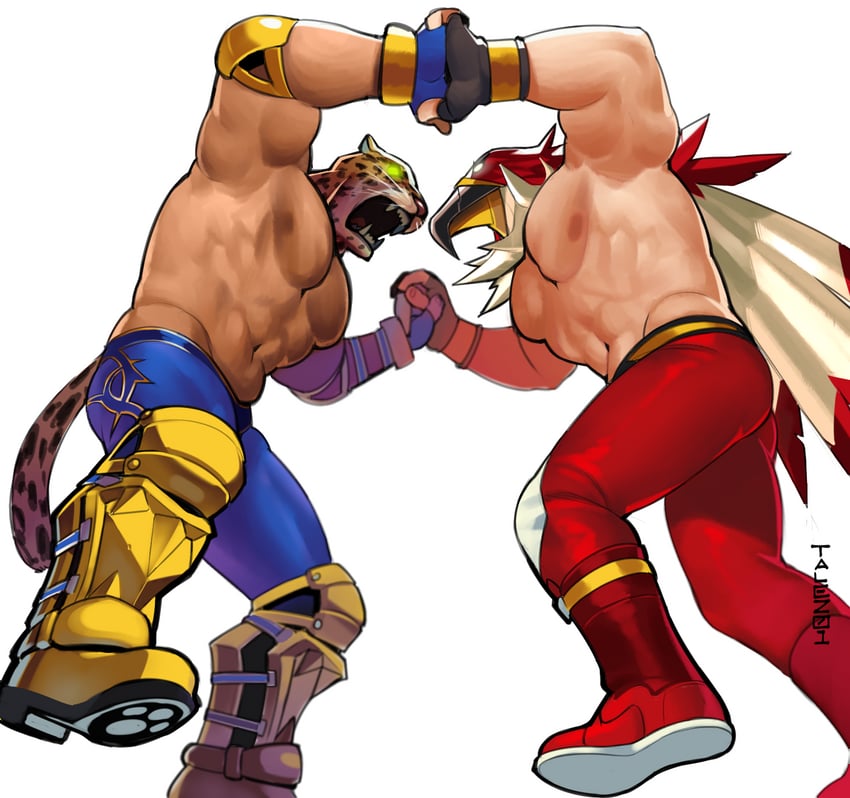 king and tizoc (fatal fury and 2 more) drawn by conto