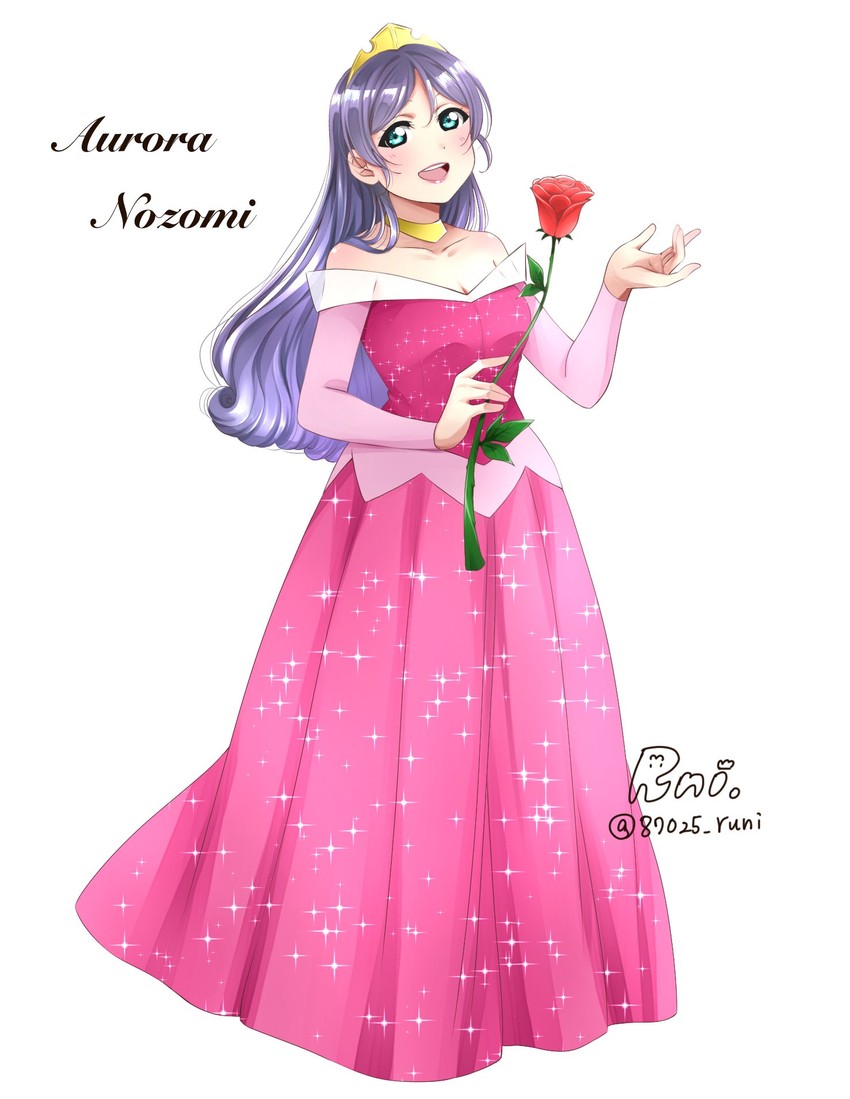 tojo nozomi and aurora (love live! and 2 more) drawn by runi_(87025)