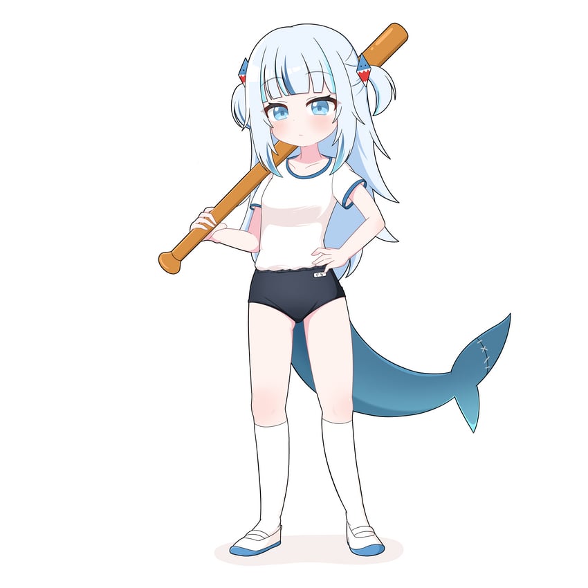 gawr gura (hololive and 1 more) drawn by moka_chino