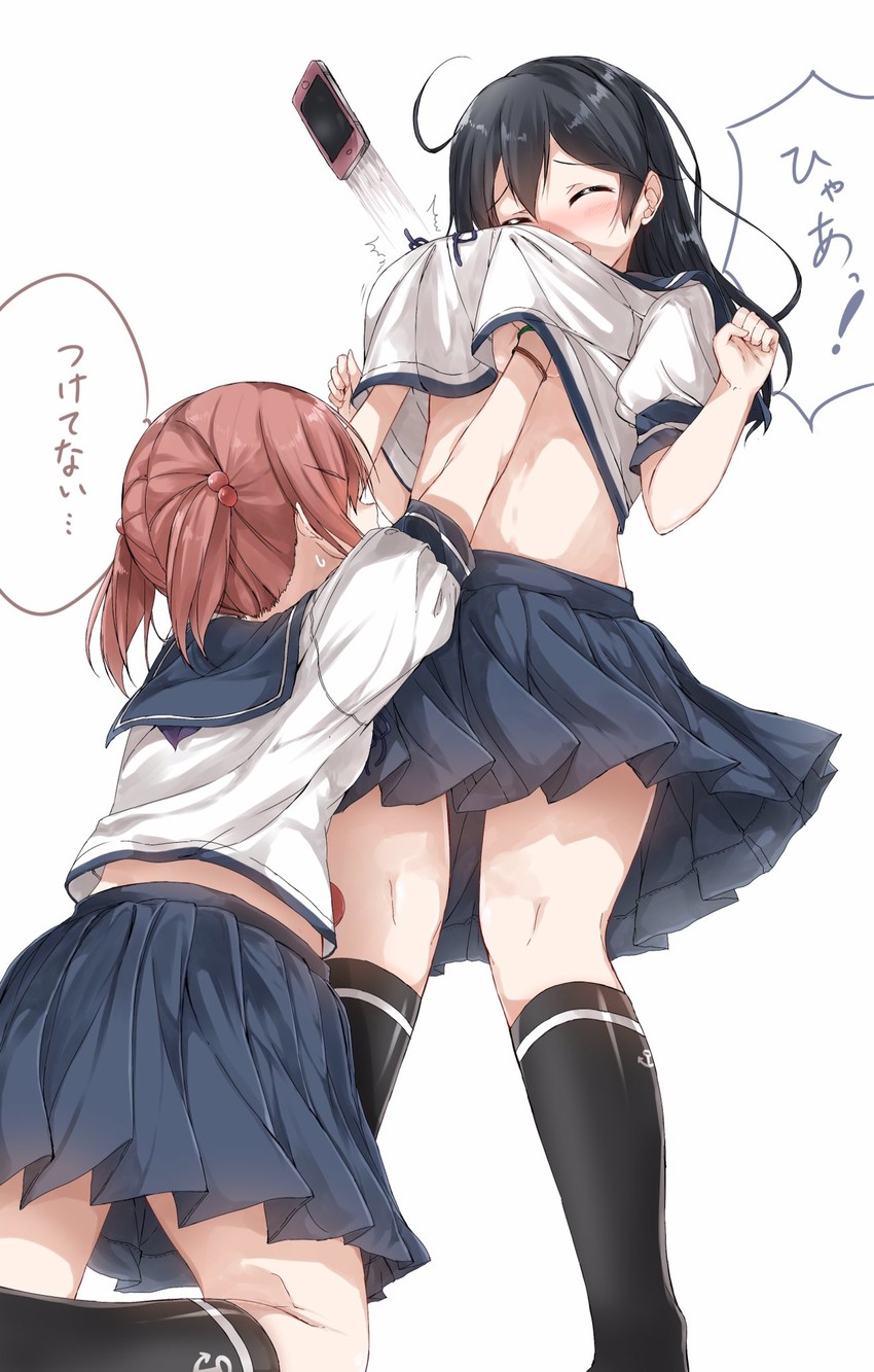 ushio and sazanami (kantai collection) drawn by pentagon_(railgun_ky1206)