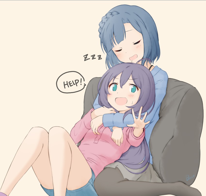 nanao yuriko and mochizuki anna (idolmaster and 1 more) drawn by basa_rutan