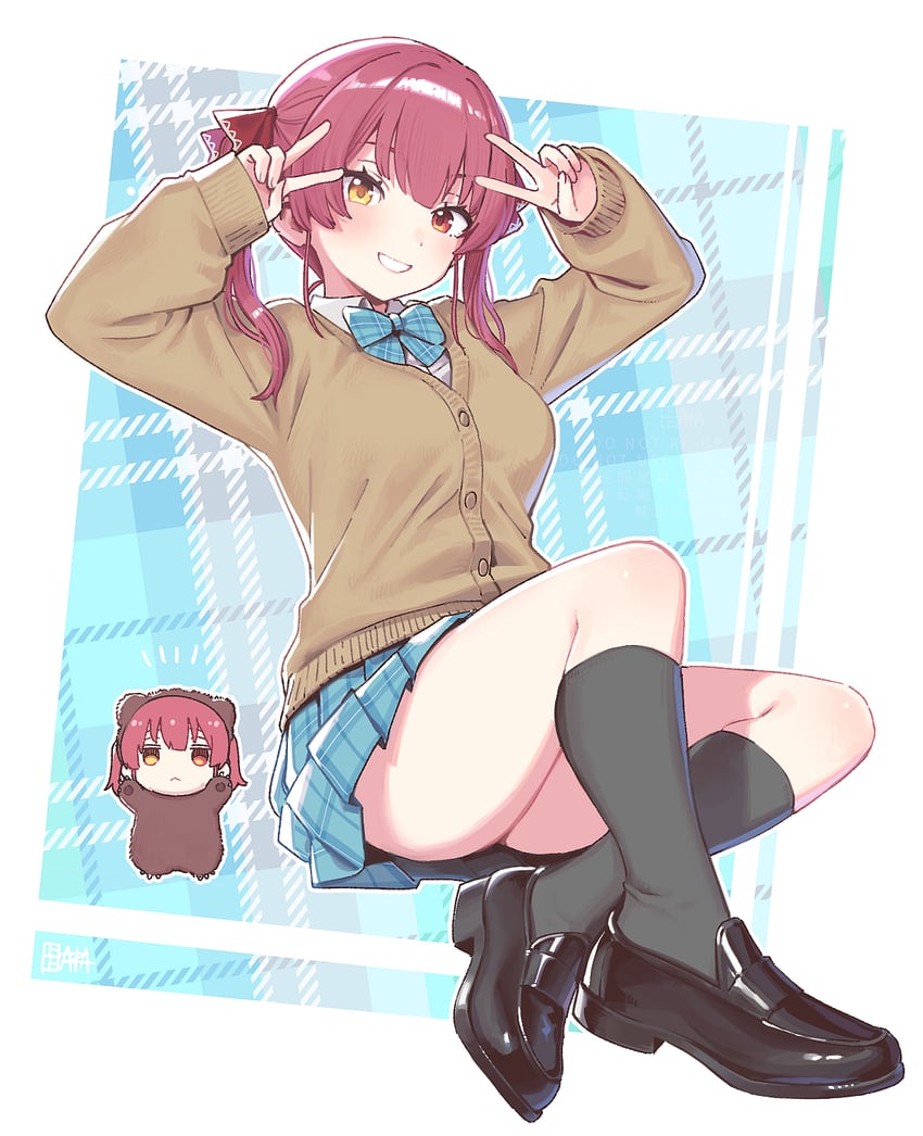 houshou marine and houshou kumarine (hololive) drawn by a-ka