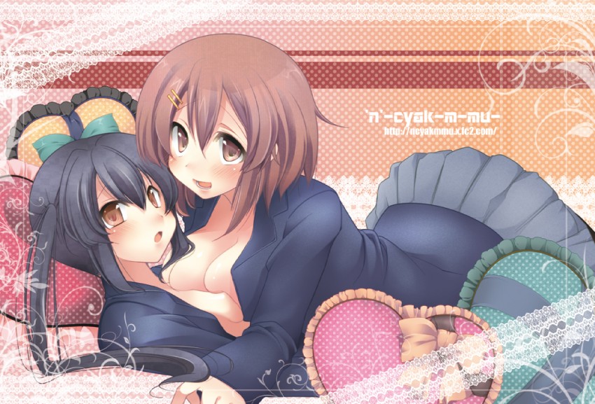 nakano azusa and hirasawa yui (k-on!) drawn by yukiji_shia