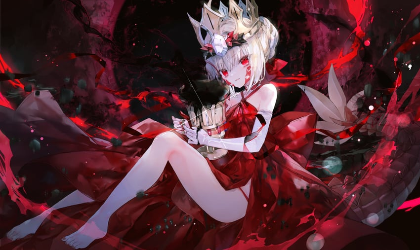 nero claudius and queen draco (fate and 1 more) drawn by onineko