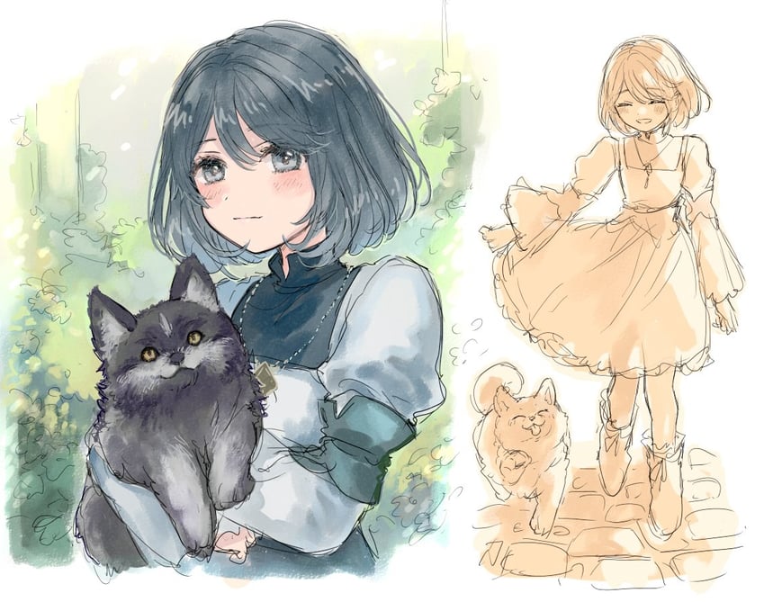 jill warrick and torgal (final fantasy and 1 more) drawn by hani_(udauda)