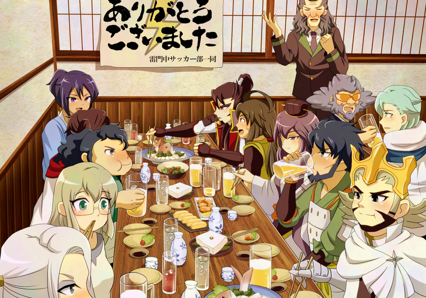 jeanne d'arc, asurei rune, zhuge kongming, okita souji, charles vii, and 8 more (inazuma eleven and 2 more) drawn by shiramomo