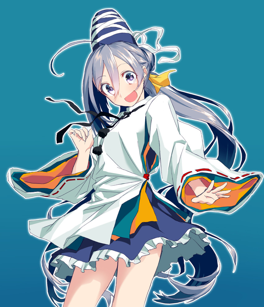 mononobe no futo and kiyoshimo (touhou and 1 more) drawn by blew_andwhite