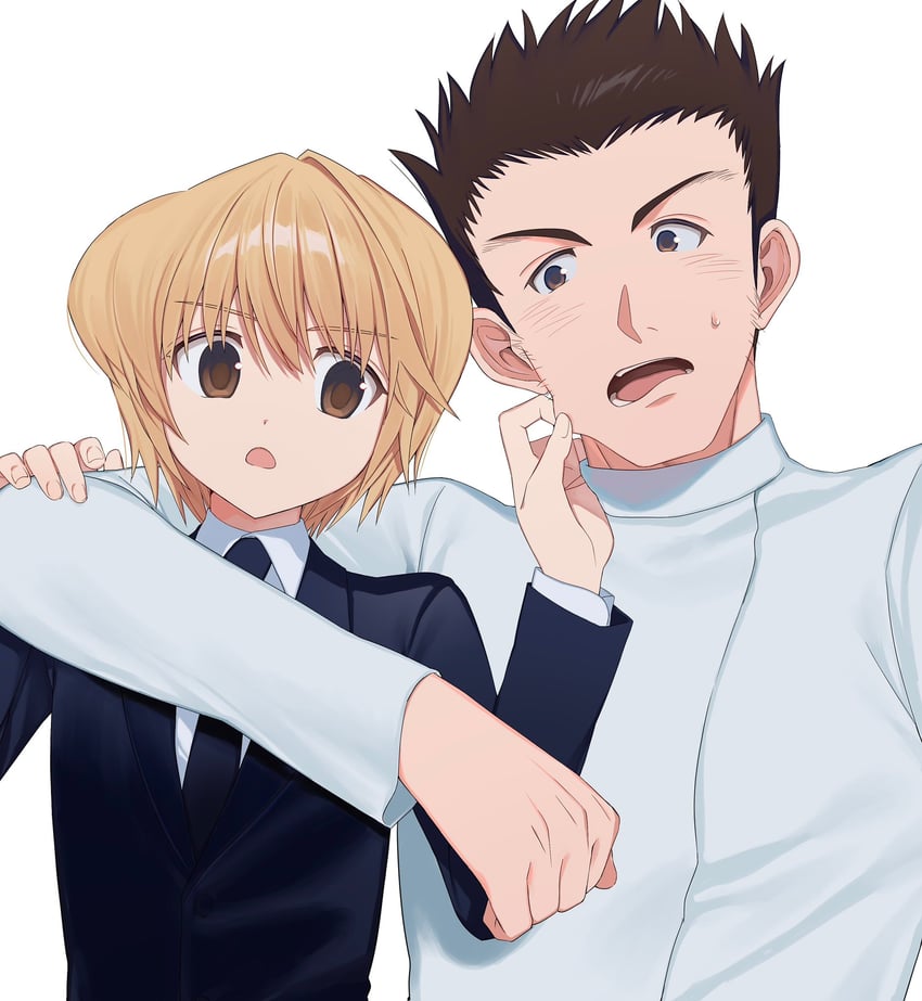 kurapika and leorio paladiknight (hunter x hunter) drawn by adanami_hato