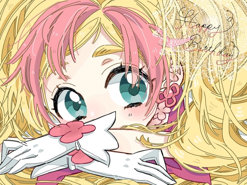 cure flora (precure and 1 more) drawn by 63snrk