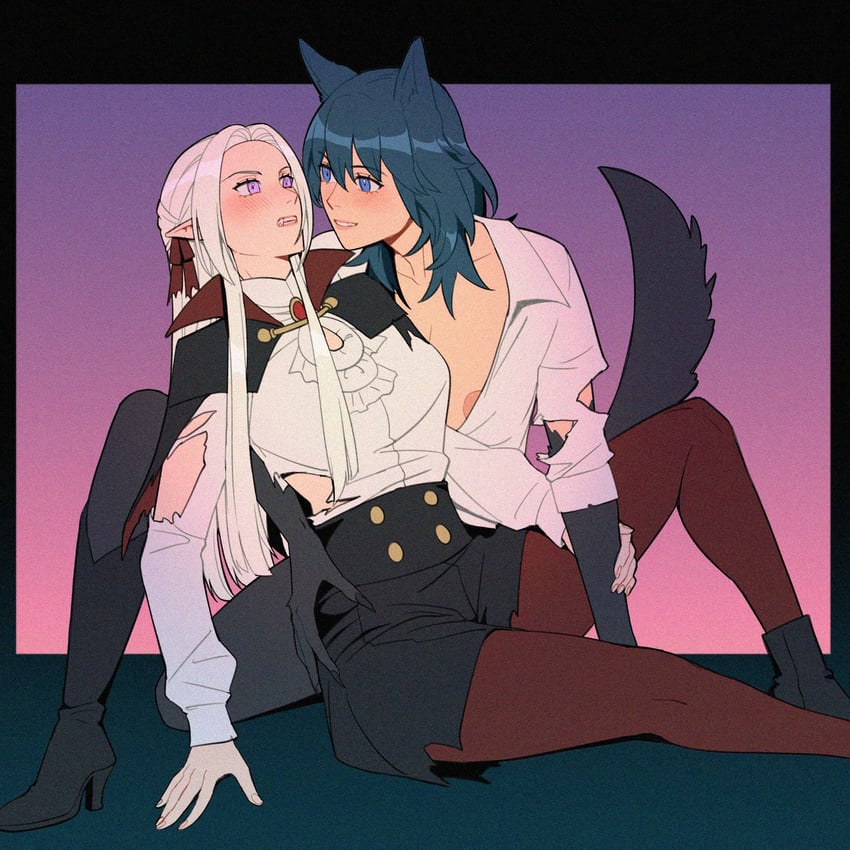female byleth and edelgard von hresvelg (fire emblem and 1 more) drawn by radiostarkiller