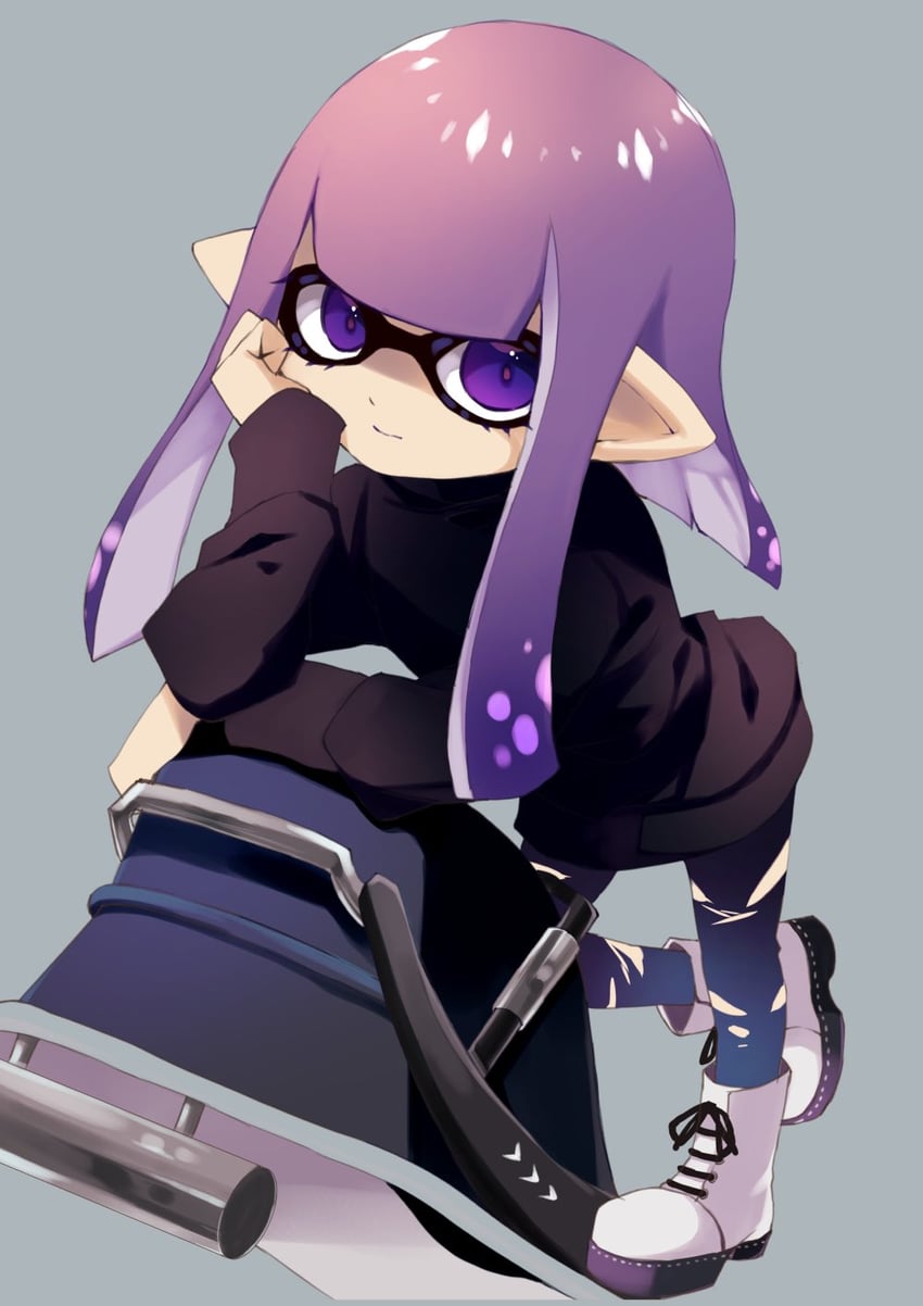 inkling player character and inkling girl (splatoon and 1 more) drawn by kainesato