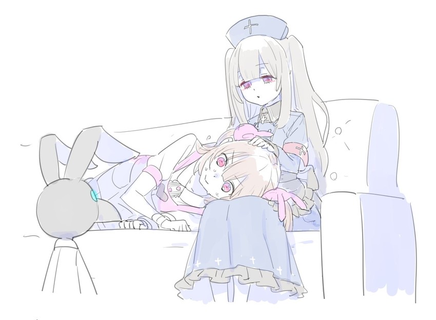 natori sana and minai karte (indie virtual youtuber and 1 more) drawn by enkyo_yuuichirou