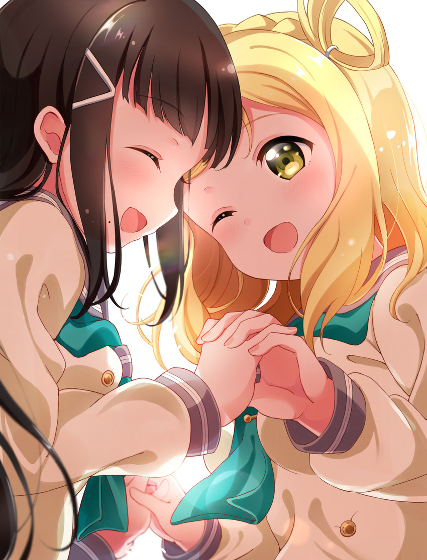 kurosawa dia and ohara mari (love live! and 1 more) drawn by pipette1223