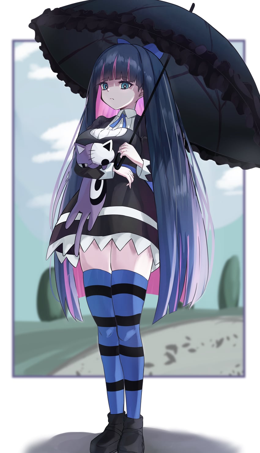 stocking and honekoneko (panty & stocking with garterbelt) drawn by wimawi